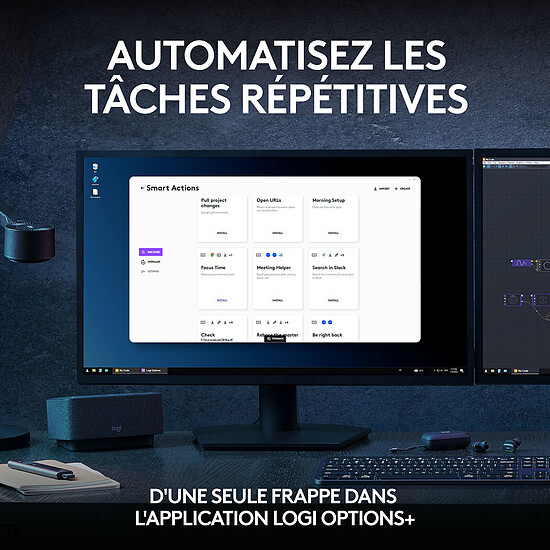 Clavier souris bureautique Logitech MX Keys S Combo - Graphite - Autre vue