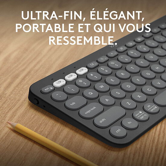 Clavier PC Logitech Pebble Keys 2 K380s - Graphite - Autre vue