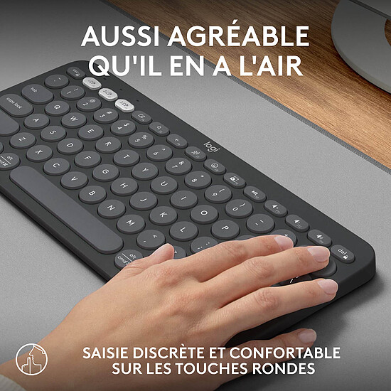 Clavier PC Logitech Pebble Keys 2 K380s - Graphite - Autre vue