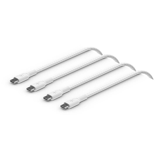 Câble USB Belkin 2x câbles USB-C vers USB-C renforcés - 1 m