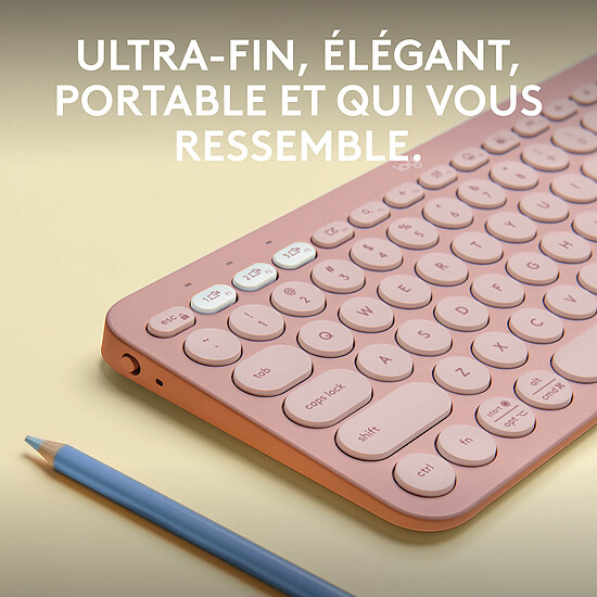 Clavier PC Logitech Pebble Keys 2 K380s - Rose - Autre vue