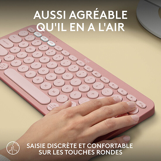 Clavier PC Logitech Pebble Keys 2 K380s - Rose - Autre vue