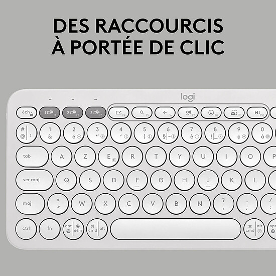 Clavier PC Logitech Pebble Keys 2 K380s - Blanc - Autre vue