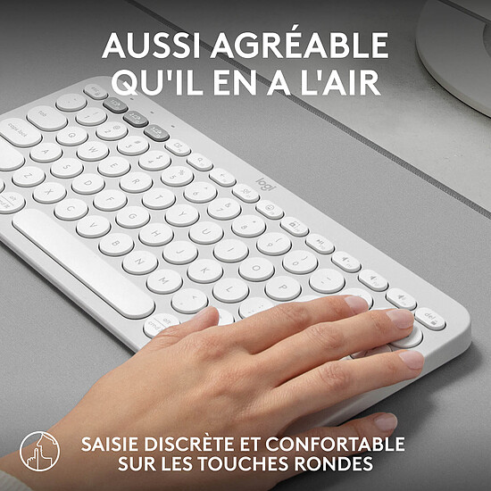 Clavier PC Logitech Pebble Keys 2 K380s - Blanc - Autre vue
