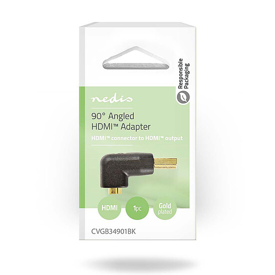 Câble HDMI Nedis Adaptateur HDMI mâle / HDMI femelle (coudé 90°) - Autre vue