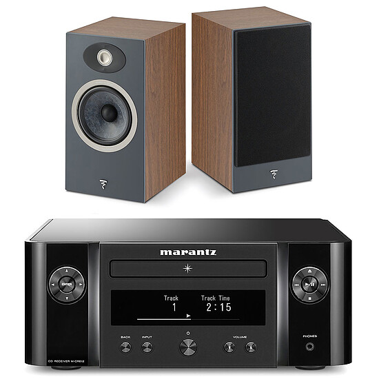 Mini-chaine Marantz Melody X M-CR612 Noir + Focal Theva N°1 Dark Wood