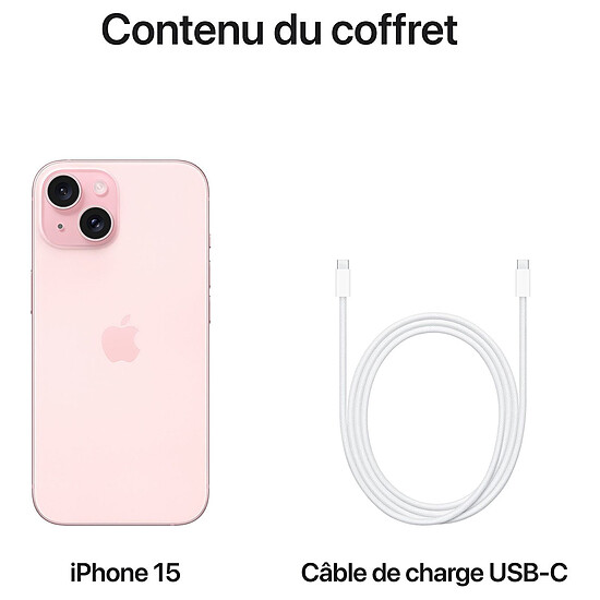 Smartphone reconditionné Apple iPhone 15 Rose - 512 Go  · Reconditionné - Autre vue