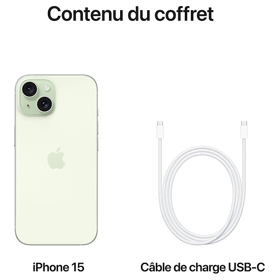 Smartphone reconditionné Apple iPhone 15 Vert - 512 Go · Reconditionné - Autre vue