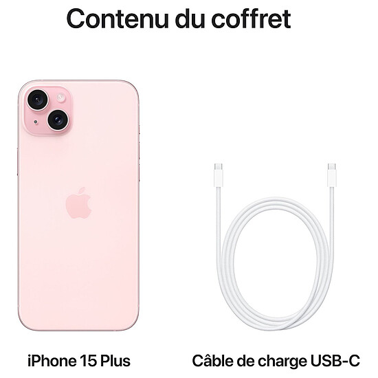 Smartphone reconditionné Apple iPhone 15 Plus Rose - 256 Go · Reconditionné - Autre vue