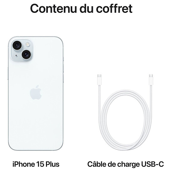 Smartphone reconditionné Apple iPhone 15 Plus Bleu - 256 Go · Reconditionné - Autre vue