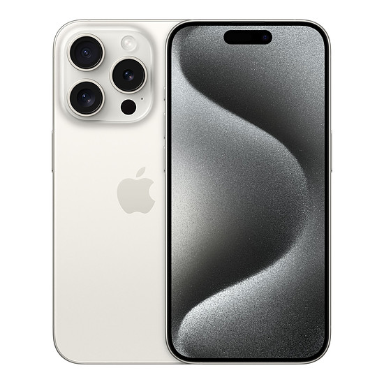 Smartphone Apple iPhone 15 Pro (Titane blanc) - 256 Go
