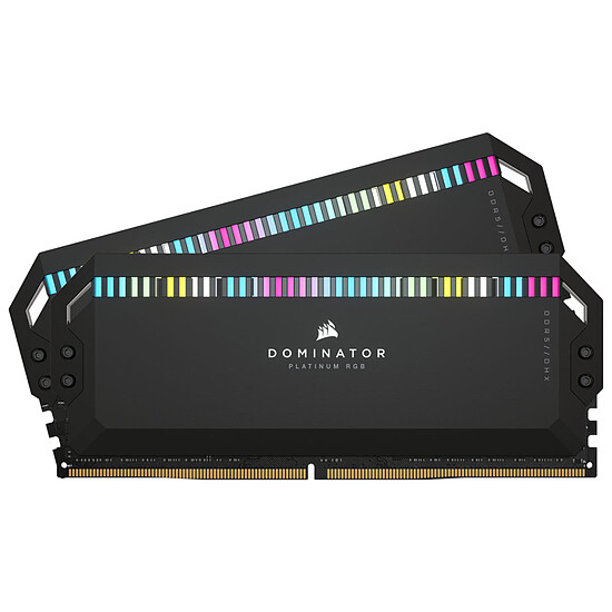 Mémoire Corsair Dominator Platinum RGB Black - 2 x 32 Go (64 Go) - DDR5 6400 MHz - CL32