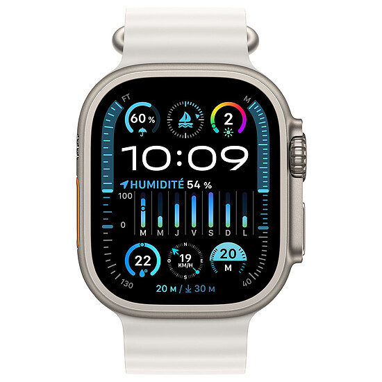 Montre connectée Apple Watch Ultra 2 GPS + Cellular - Titanium Case - Blanc Ocean Band - 49 mm - Autre vue