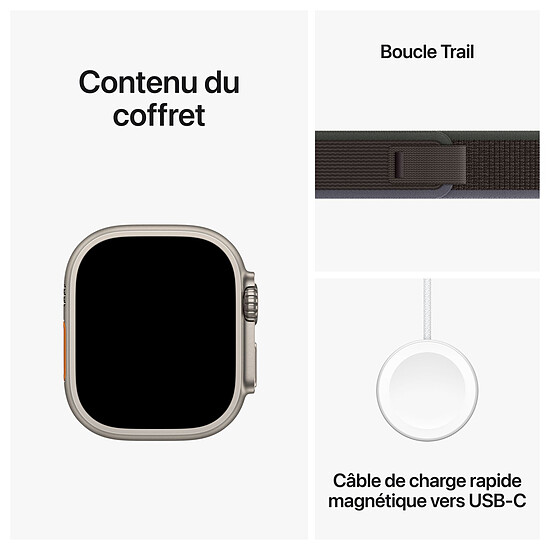 Montre connectée Apple Watch Ultra 2 GPS + Cellular - Titanium Case - Blue/Black Trail Loop - 49 mm - M/L - Autre vue