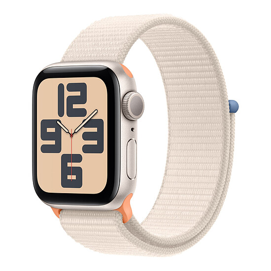 Montre connectée Apple Watch SE GPS (2023) (Lumière stellaire - Bracelet Sport Loop Lumière stellaire) - 40 mm