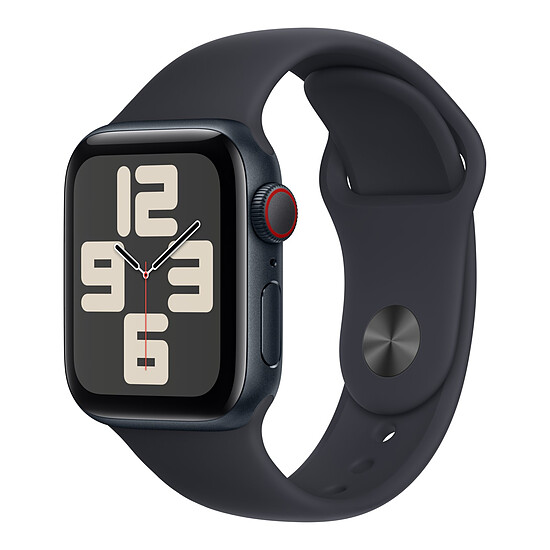 Montre connectée Apple Watch SE GPS + Cellular (2023) (Minuit - Bracelet Sport Band Minuit ) - 40 mm - Taille M/L - Autre vue