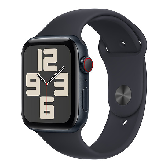 Montre connectée Apple Watch SE GPS + Cellular (2023) (Minuit - Bracelet Sport Band Minuit ) - 44 mm - Taille S/M