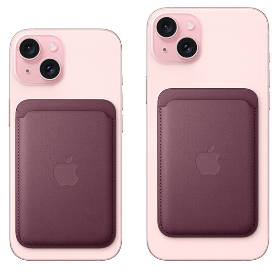 Coque et housse Apple Porte-cartes en tissage fin avec MagSafe pour Apple iPhone - Chêne vert - Autre vue