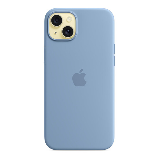 Coque et housse Apple Coque en silicone avec MagSafe pour iPhone 15 Plus - Bleu d'hiver - Autre vue