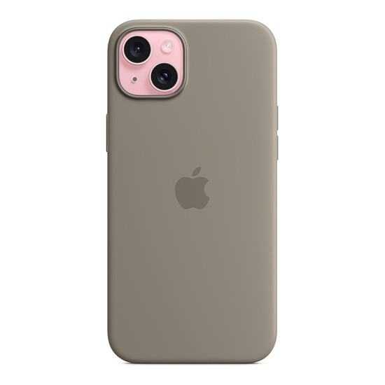Coque et housse Apple Coque en silicone avec MagSafe pour iPhone 15 Plus - Argile - Autre vue