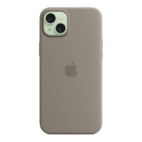 Coque et housse Apple Coque en silicone avec MagSafe pour iPhone 15 Plus - Argile - Autre vue