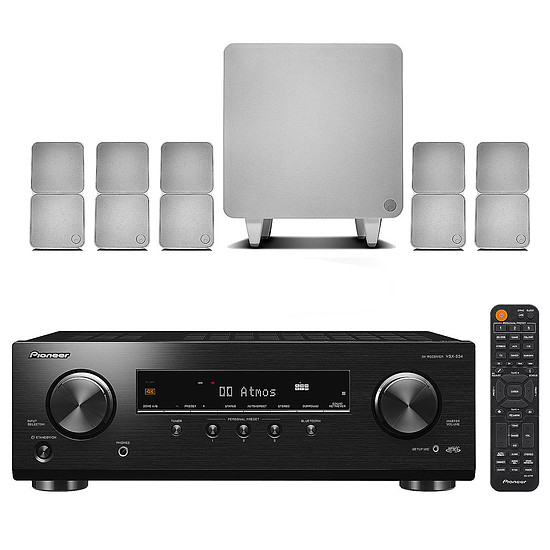 Ensemble Home-Cinéma Pioneer VSX-534 Noir + Cambridge Audio MINX S325 Blanc
