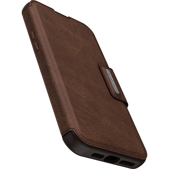 Coque et housse Otterbox Coque Strada Series Folio MagSafe Marron - iPhone 15 Plus