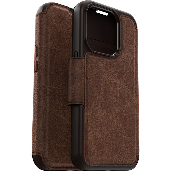 Coque et housse Otterbox Coque Strada Series Folio MagSafe Marron - iPhone 15 Pro - Autre vue