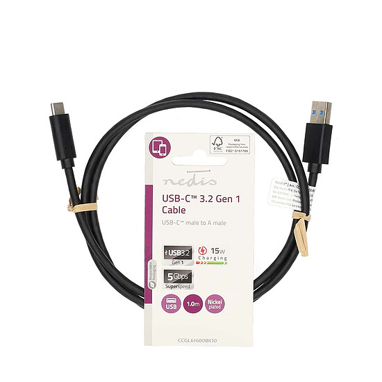 Câble USB Nedis USB-C / USB-A - 1 m - Autre vue
