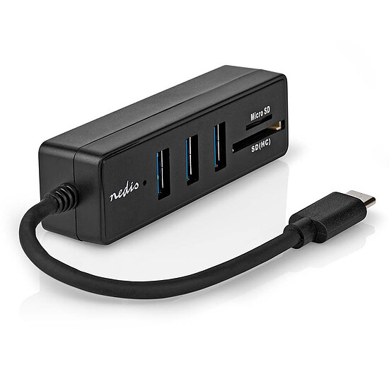 Hub USB Nedis Hub USB-C 3.0 + Lecteur carte (micro)SD - Autre vue