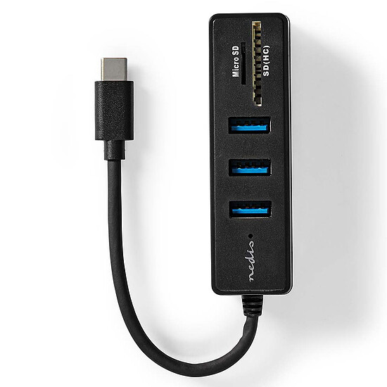Hub USB Nedis Hub USB-C 3.0 + Lecteur carte (micro)SD - Autre vue