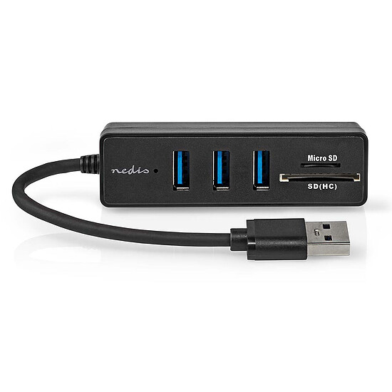 Hub USB Nedis Hub USB 3.0 + Lecteur carte (micro)SD - Autre vue