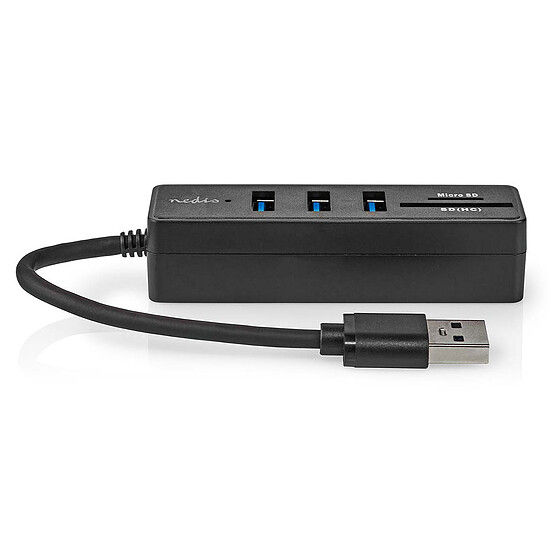 Hub USB Nedis Hub USB 3.0 + Lecteur carte (micro)SD - Autre vue