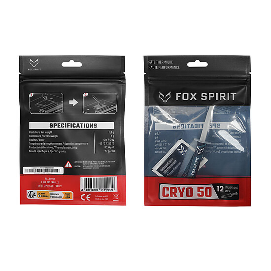 Pâte thermique PC Fox Spirit Cryo 50 - 5 g - Autre vue