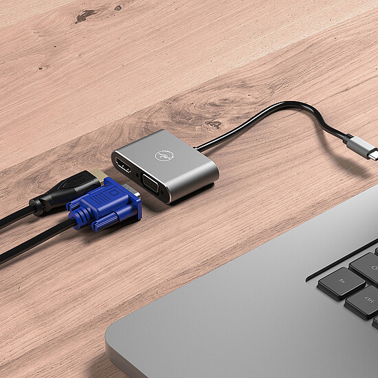 Adaptateur USB Mobility Lab Adaptateur USB-C / HDMI et VGA - Autre vue