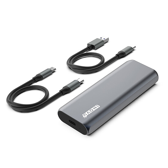 Boîtier disque dur INOVU Boîtier externe USB 3.1 pour SSD M.2 PCIe SATA/NVMe - Autre vue