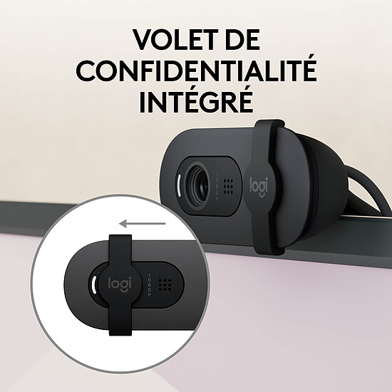 Webcam Logitech Brio 100 - Rose - Autre vue