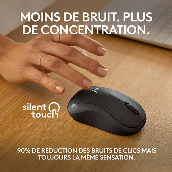 Souris PC Logitech M240 Silent - Graphite - Autre vue