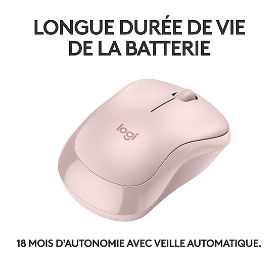 Souris PC Logitech M240 Silent - Rose - Autre vue