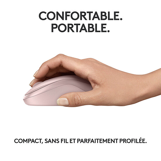 Souris PC Logitech M240 Silent - Rose - Autre vue