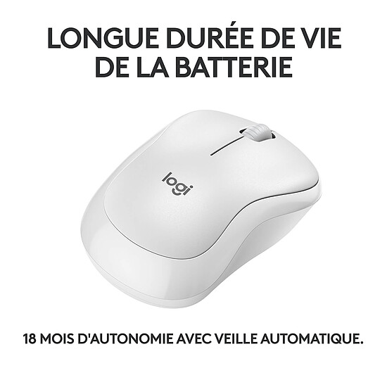 Souris PC Logitech M240 Silent - Blanc cassé - Autre vue