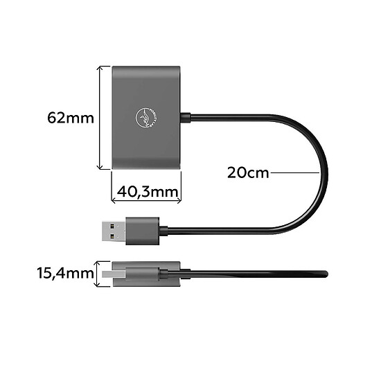 Adaptateur USB Mobility Lab Adaptateur USB-A / HDMI et VGA  - Autre vue