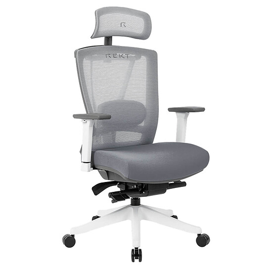 Fauteuil gamer REKT OFFICE-R - Blanc/Gris