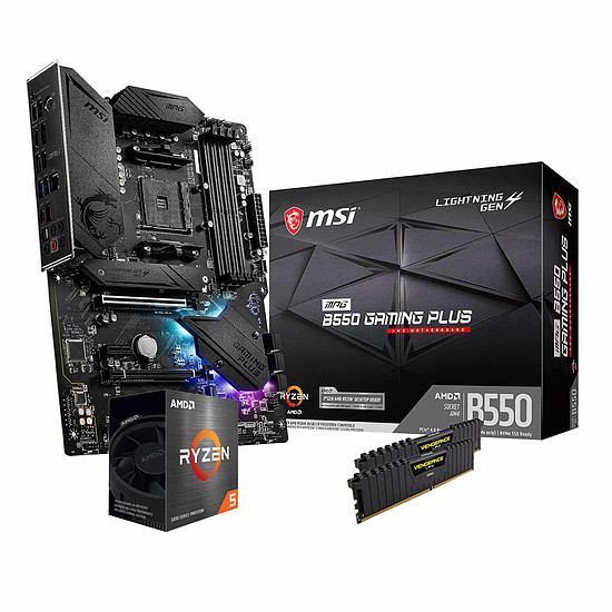 Kit upgrade PC AMD Ryzen 5 5600X - MSI B550 - RAM 16Go 3200MHz