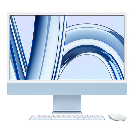 Mac et iMac Apple iMac (2023) 24" 24 Go / 512 Go Bleu (MQRC3FN/A-24GB-512GB-MKPN-LAN)