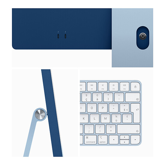 Mac et iMac reconditionné Apple iMac (2023) 24" 8 Go / 256 Go Bleu (MQRC3FN/A) · Reconditionné - Autre vue