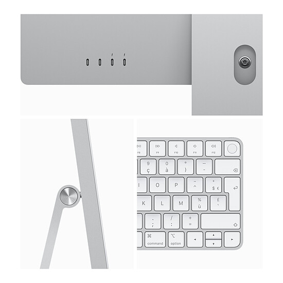 Mac et iMac Apple iMac (2023) 24" 8 Go / 512 Go Argent (MQRK3FN/A) - Autre vue