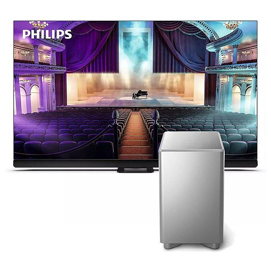 TV Philips 65OLED908 + Philips TAW8506 - TV OLED+ 4K UHD HDR - 164 cm - Caisson de basses 300 watts