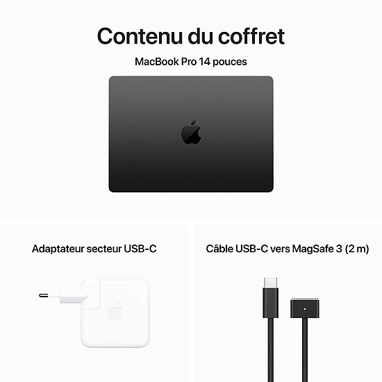 MacBook reconditionné Apple MacBook Pro M3 Pro 14" Noir sidéral 18Go/512 Go (MRX33FN/A) · Reconditionné - Autre vue