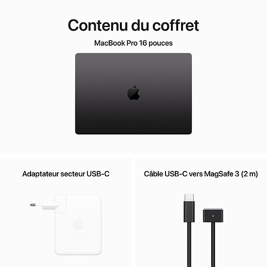 MacBook reconditionné Apple MacBook Pro M3 Max 16" Noir sidéral 36Go/1 To (MRW33FN/A) · Reconditionné - Autre vue
